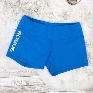 ROGUE Running Booty Stretch Shorts Blue Small